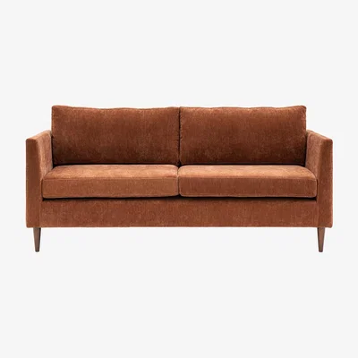 La Redoute Durants Soft Brushed Nordic 3 Seater Sofa with Dark Wood Legs