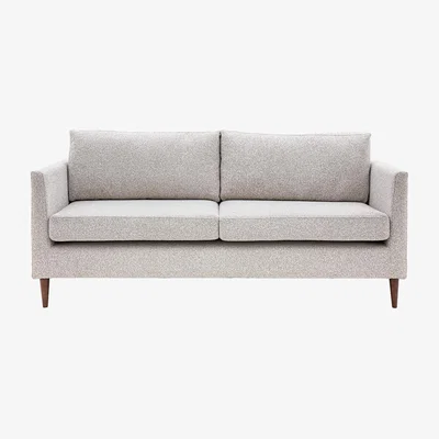 La Redoute Durants Soft Brushed Nordic 3 Seater Sofa with Dark Wood Legs