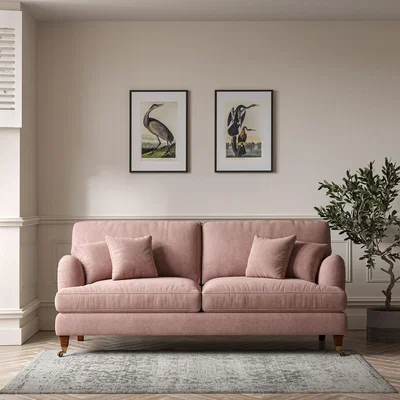 La Redoute Emeline Soft Brushed 4 Seater Sofa with Castor Legs