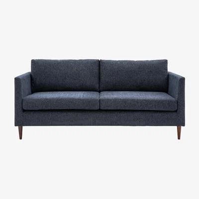 La Redoute Durants Soft Brushed Nordic 3 Seater Sofa with Dark Wood Legs