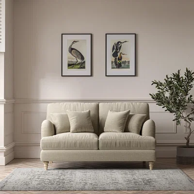 La Redoute Emeline Tonal Basket Weave 2 Seater Sofa with Oak Legs