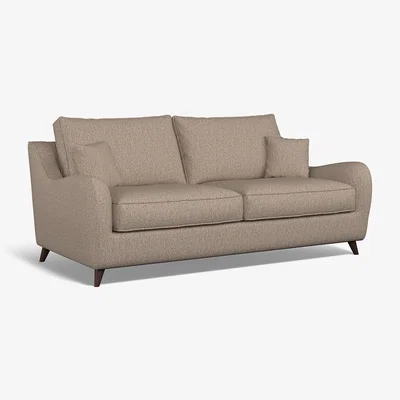 La Redoute Amelia Woven 3 Seater Sofa with Dark Wood Legs