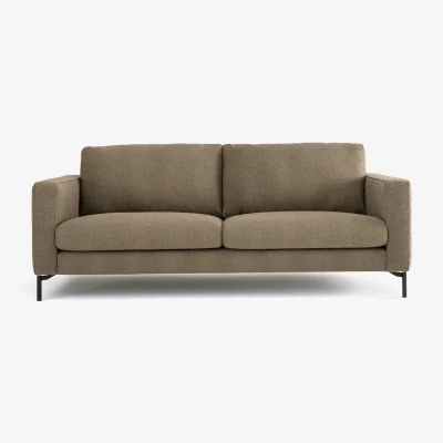 La Redoute Andréa Textured Fabric 2-3 Seater Sofa with Black Legs