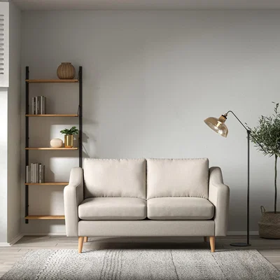 La Redoute Rosa Curve Soft Brushed 2 Seater Sofa with Light Wood Legs