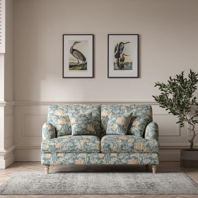 La Redoute Emeline Floral Chenille 2 Seater Sofa with Oak Feet