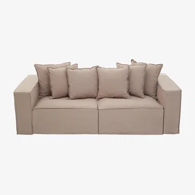 La Redoute Linen Scatterback 3 Seater Sofa