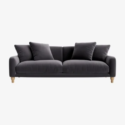 Loaf Bear Hug Sofa, Extra Large (Wire Wool Clever Velvet)