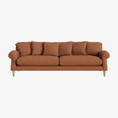 Loaf Crumpet Sofa - Extra Large - Clever Linen - Cinnamon Bun