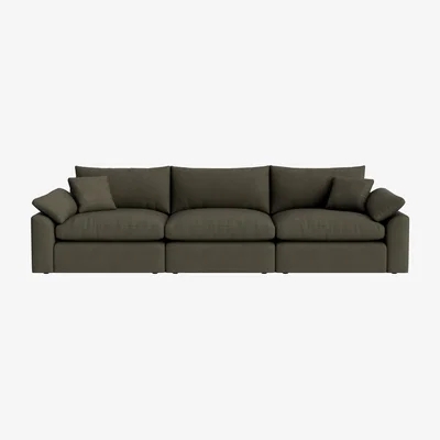 Loaf Cuddlemuffin Modular sofa, Large (Woody Walk Clever Cotton)