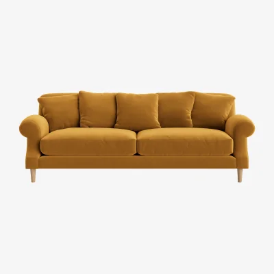 Loaf Crumpet Sofa, Large (Butterscotch Clever Velvet)