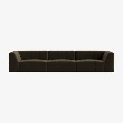 Loaf Top of the Blocks Modular Sofa Large in Wine Bottle Clever Velvet