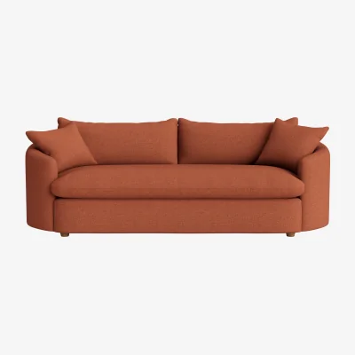 Loaf Curvella Sofa, Large (Candied Peel Clever Slubby Linen)