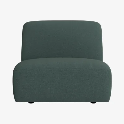 Loaf Squishblocks Armless Love Seat (Scattered Showers Clever Slubby Linen)
