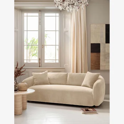 Marks & Spencer BARKER AND STONEHOUSE Cocoon Chenille 2 Seater Curved Sofa Neutral