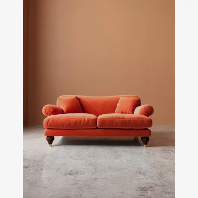Marks & Spencer Swoon Willows Easy Velvet 2 Seater Sofa Orange