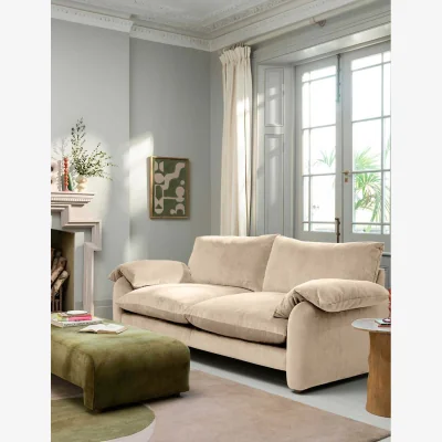 Marks & Spencer BARKER AND STONEHOUSE Orson Chenille Grand 4 Seater Sofa Neutral