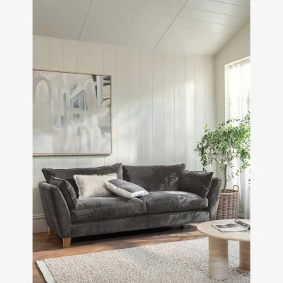 Marks & Spencer BARKER AND STONEHOUSE Irving Chenille Extra Large 3 Seater Sofa Grey