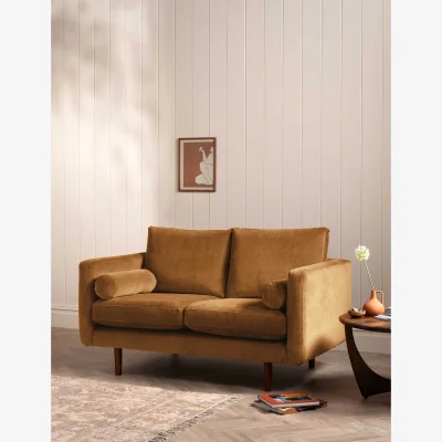 Marks & Spencer BARKER AND STONEHOUSE Moore Chenille Medium 2 Seater Sofa Yellow