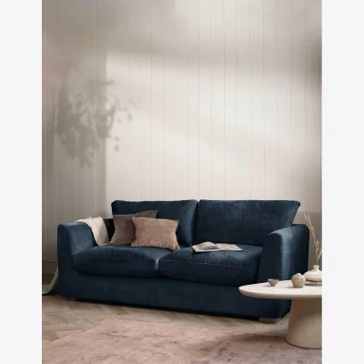 Marks & Spencer BARKER AND STONEHOUSE Palmer Textured Chenille 2 Seater Sofa Navy