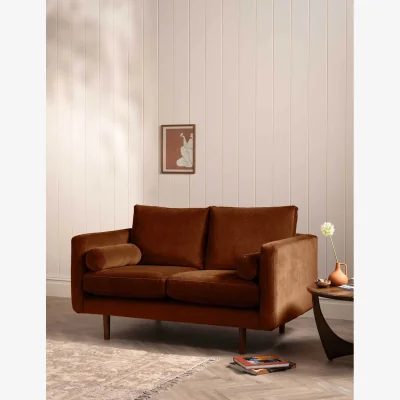 Marks & Spencer BARKER AND STONEHOUSE Moore Chenille Medium 2 Seater Sofa Brown