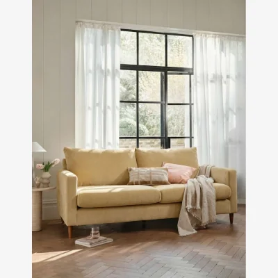 Marks & Spencer BARKER AND STONEHOUSE Todd Chenille 3 Seater Sofa Yellow