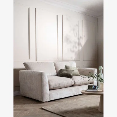 Marks & Spencer BARKER AND STONEHOUSE Palmer Textured Chenille 3 Seater Sofa Neutral