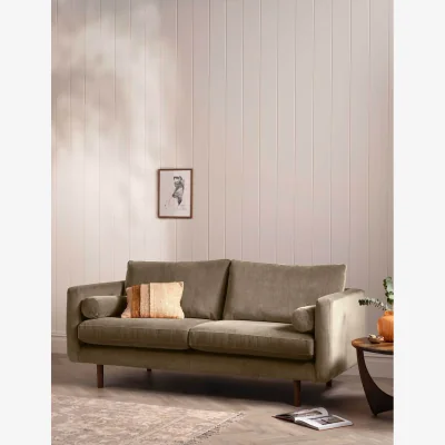 Marks & Spencer BARKER AND STONEHOUSE Moore Chenille Large 3 Seater Sofa Light Grey