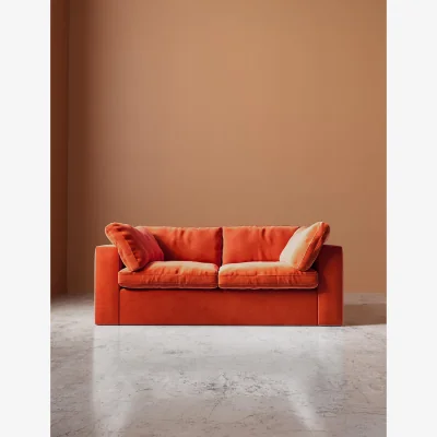 Marks & Spencer Swoon Velvet 2 Seater Sofa Orange