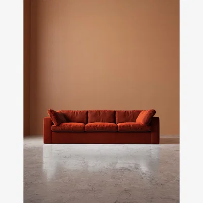 Marks & Spencer Swoon Crushed Velvet 3 Seater Sofa Red