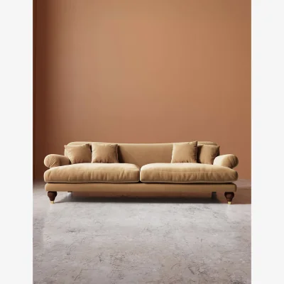 Marks & Spencer Swoon Willows Easy Velvet 3 Seater Sofa Tan