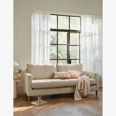 Marks & Spencer BARKER AND STONEHOUSE Todd Chenille 3 Seater Sofa Oatmeal