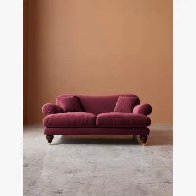 Marks & Spencer Swoon Willows Easy Velvet 2 Seater Sofa Burgundy