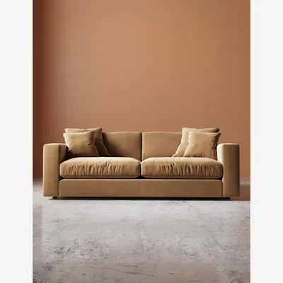 Marks & Spencer Swoon Easy Velvet 3 Seater Sofa Tan