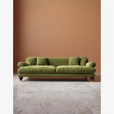 Marks & Spencer Swoon Willows Easy Velvet 3 Seater Sofa Green