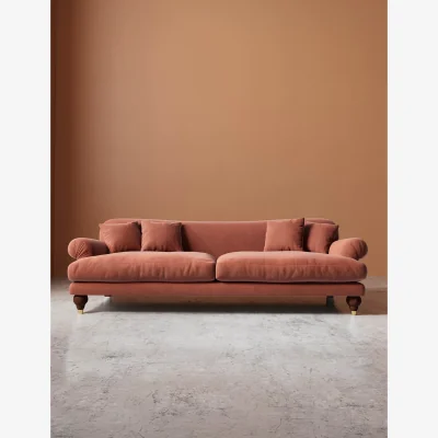 Marks & Spencer Swoon Willows Easy Velvet 3 Seater Sofa Brown