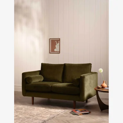 Marks & Spencer BARKER AND STONEHOUSE Moore Chenille Medium 2 Seater Sofa Dark Green