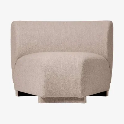 Made in Design Rico Modular sofa  textile beige / Unit 45° narrow angle - UK version - Ferm Living