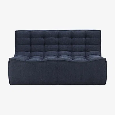 Made in Design N701 Straight sofa textile grey / 2 seats - L 140 cm / Recycled cotton - Ethnicraft