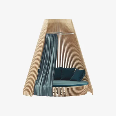 Made in Design Curtain - / For Hut round sofa by Ethimo Blue/Green