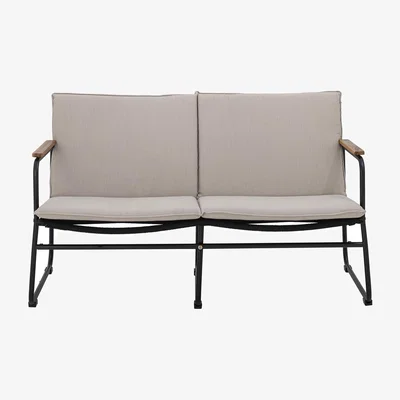 Made in Design Hampton Straight sofa textile beige / L 127 cm - Cord, metal & fabric - Bloomingville