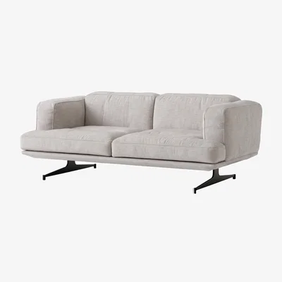 Made in Design Inland AV22 Straight sofa textile grey / 2 seats - L 179 cm - Fabric - &tradition
