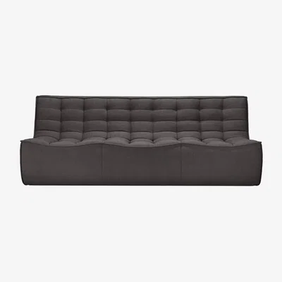Made in Design N701 Straight sofa  textile grey / UK version - 3 seater / L 210 cm - Ethnicraft