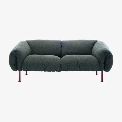 Made in Design Za:Za Straight sofa textile grey / L 240 cm - Fabric - Zanotta