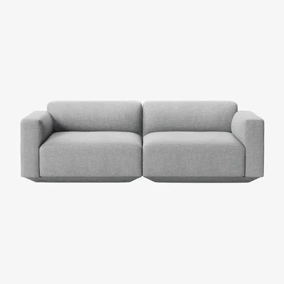 Made in Design Develius A Straight sofa textile grey / 3 seats - L 220 cm - &tradition