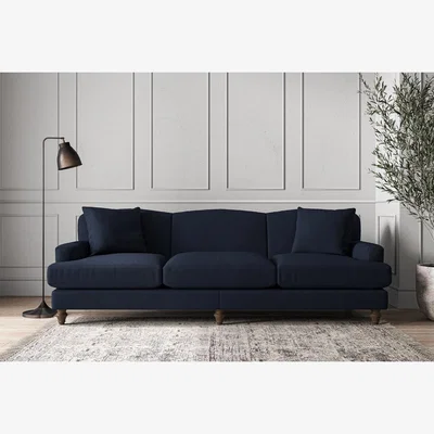 Nkuku Nkuku Deni Sofa | Make To Order | Super Grand | Brera Linen Indigo
