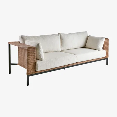 Nordic Nest Brafab Shell sofa Teddy rice-black
