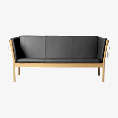 Nordic Nest FDB Møbler J149 sofa Fabric black-lacquered oak 3-seater