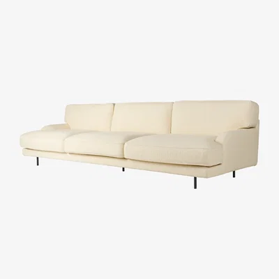 Nordic Nest GUBI Flaneur sofa 3-seat Bouclé-matt black 3-seater