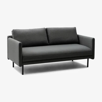 Nordic Nest Normann Copenhagen Rar 2-seater sofa Re-Born dark grey