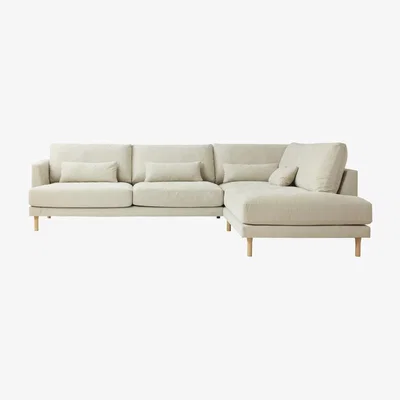 Nordic Nest 1898 Bredhult modul sofa A1 White oiled Oak leg Alaska 0161 Natural